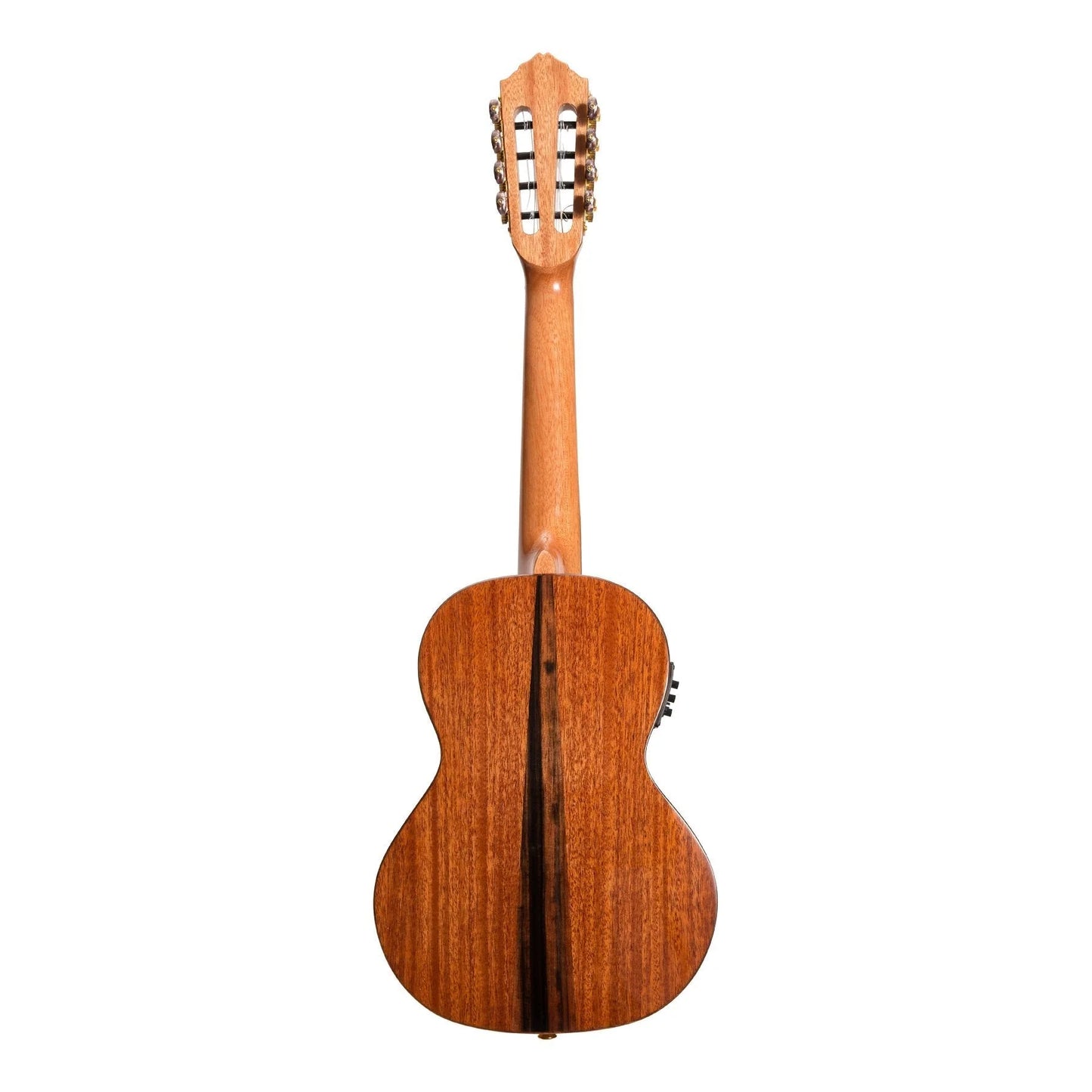 Tiki - 8-String Solid Top Mahogany Ukulele Pickup with Case Natural Gloss)