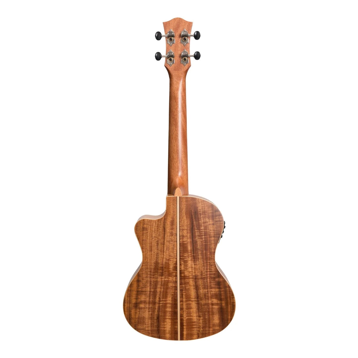 Tiki - Solid Koa Top Tenor Ukulele Cutaway Pickup with Hard Case (Natural Satin)