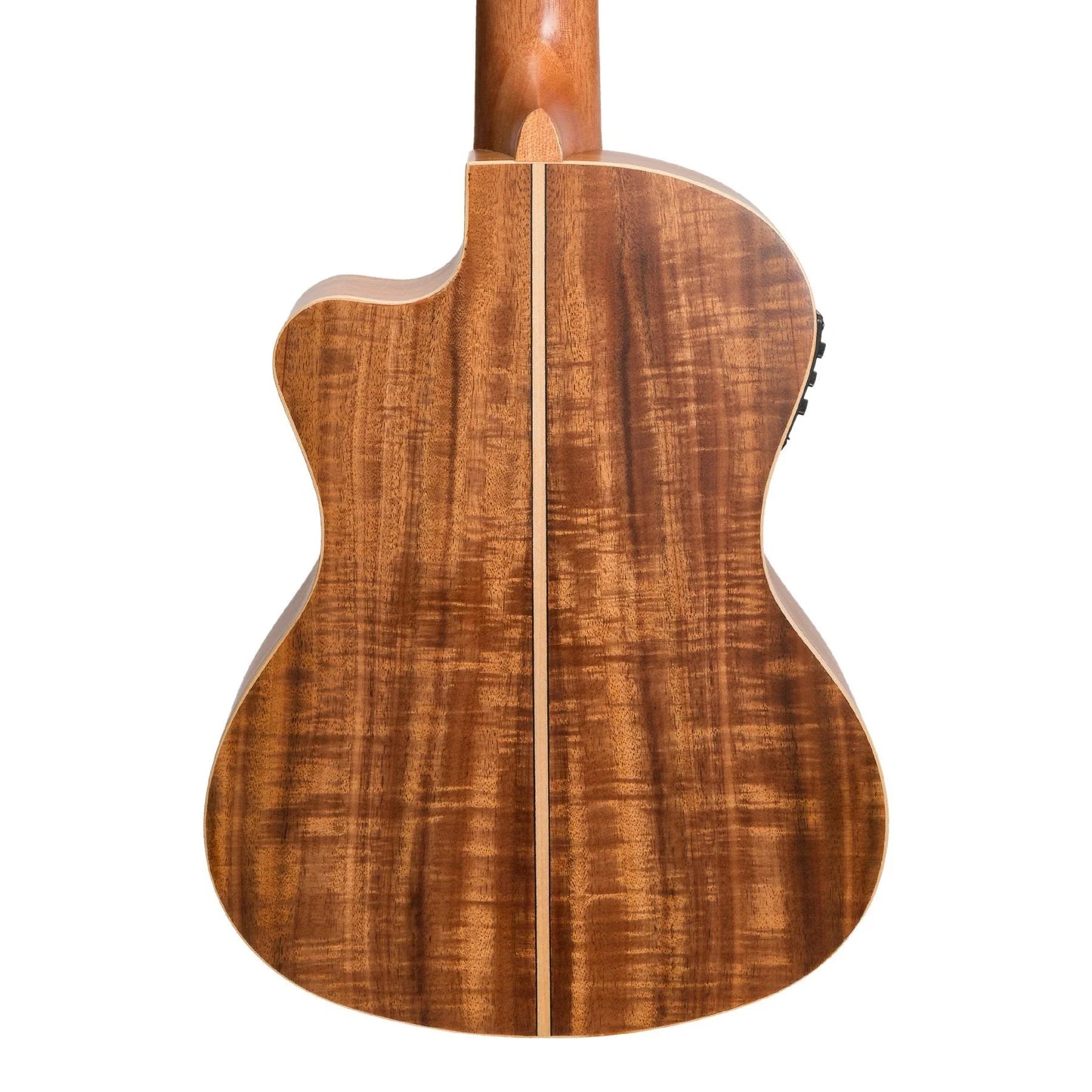 Tiki - Solid Koa Top Tenor Ukulele Cutaway Pickup with Hard Case (Natural Satin)