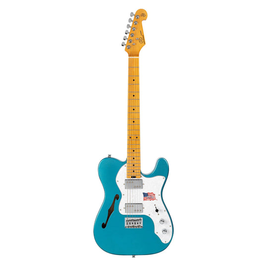 SX - American Swamp Ash Thinline (Lake Placid Blue)