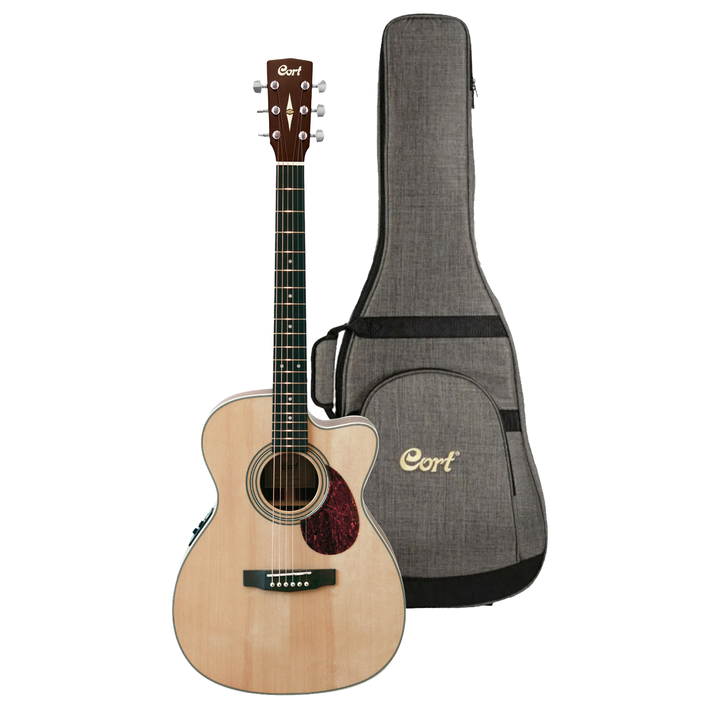 Cort - L500E OM Acoustic Guitar Cutaway Pickup