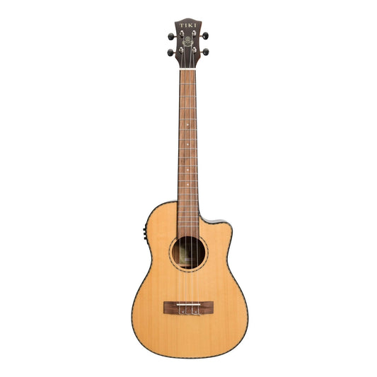 Tiki - Solid Spruce Baritone Ukulele with Hard Case (Natural Gloss)